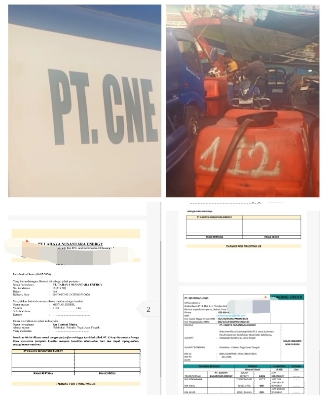 Pengisian BBM Solar PT CNE Di Pelabuhan Tegal Dugaan Kuat Langgar Aturan, MMI Layangkan Surat