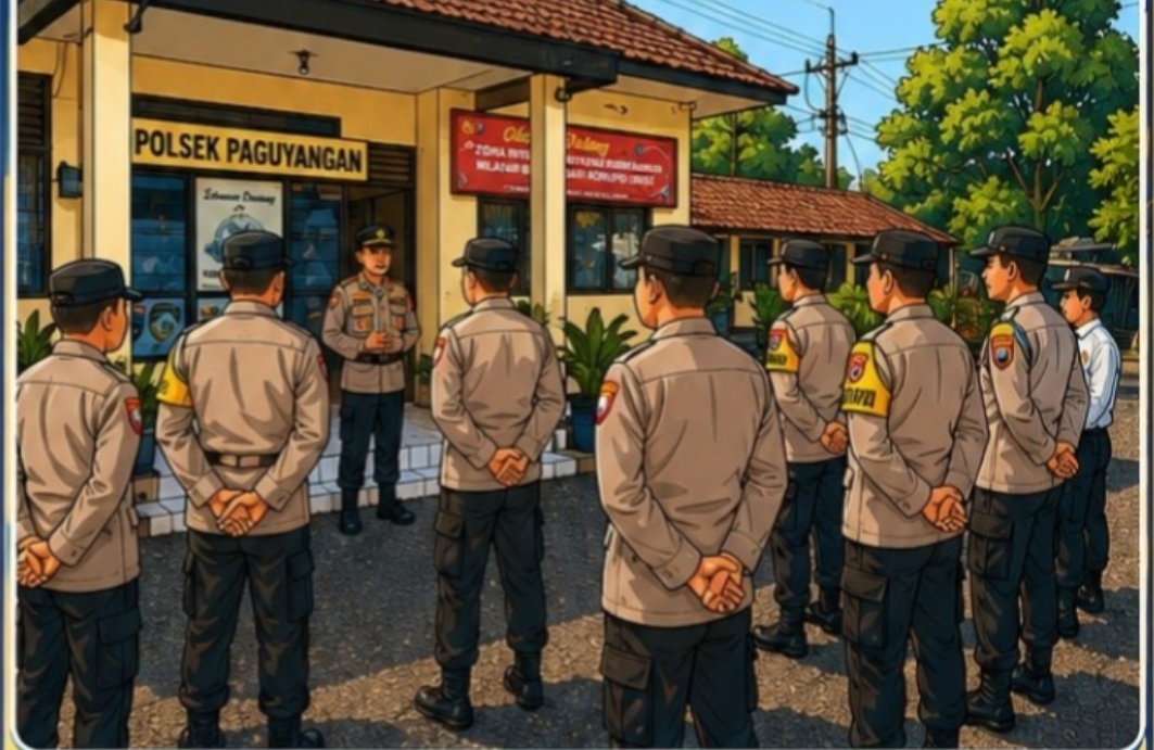 Apel Pagi Polsek Paguyangan, Polres Brebes Perkuat Disiplin dan Pelayanan Kepada Masyarakat