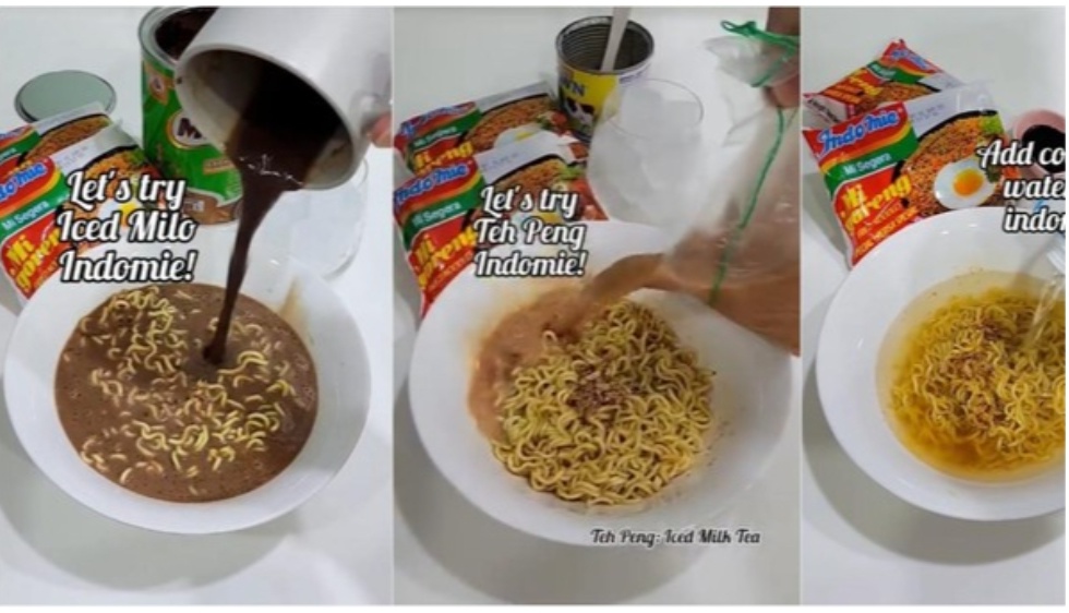 influencer Asal Singapura Kreasikan Indomie Goreng Dengan 3 Jenis Minuman