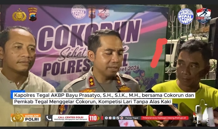 Polres Tegal Gelar Lomba Lari 100 Meter “Cokorun”, Wadah Kreativitas Pelajar dan Upaya Cegah Kenakalan Remaja