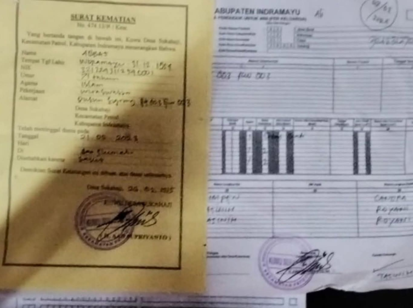 Dugaan Palsukan Dokumen, Stampel & Tanda Tangan, Kepala Desa Sukahaji Laporkan AW Ke Polres Indramayu