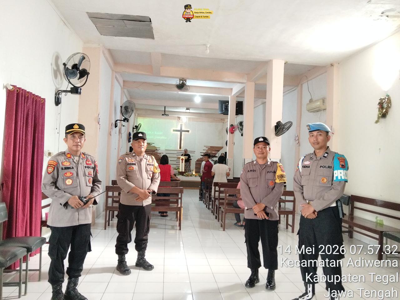 Polri Amankan Ibadah Kenaikan Isa Almasih, Situasi Kabupaten Tegal Kondusif