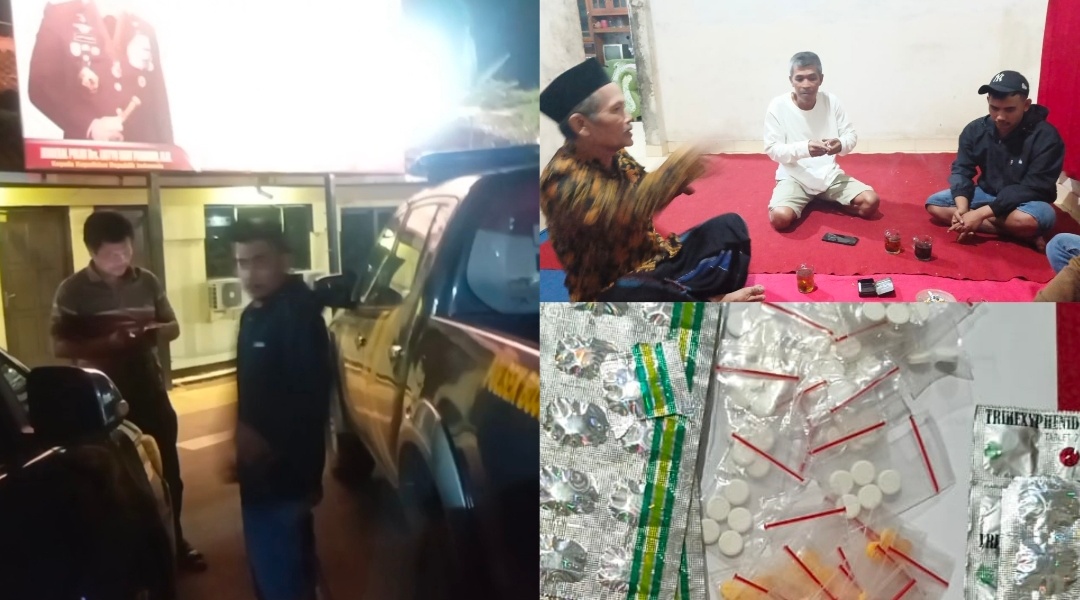 Warga Bojong Guci Sergap Pengedar Obat Psikotropika & Di Gelandang Ke Satnarkoba Polres Slawi