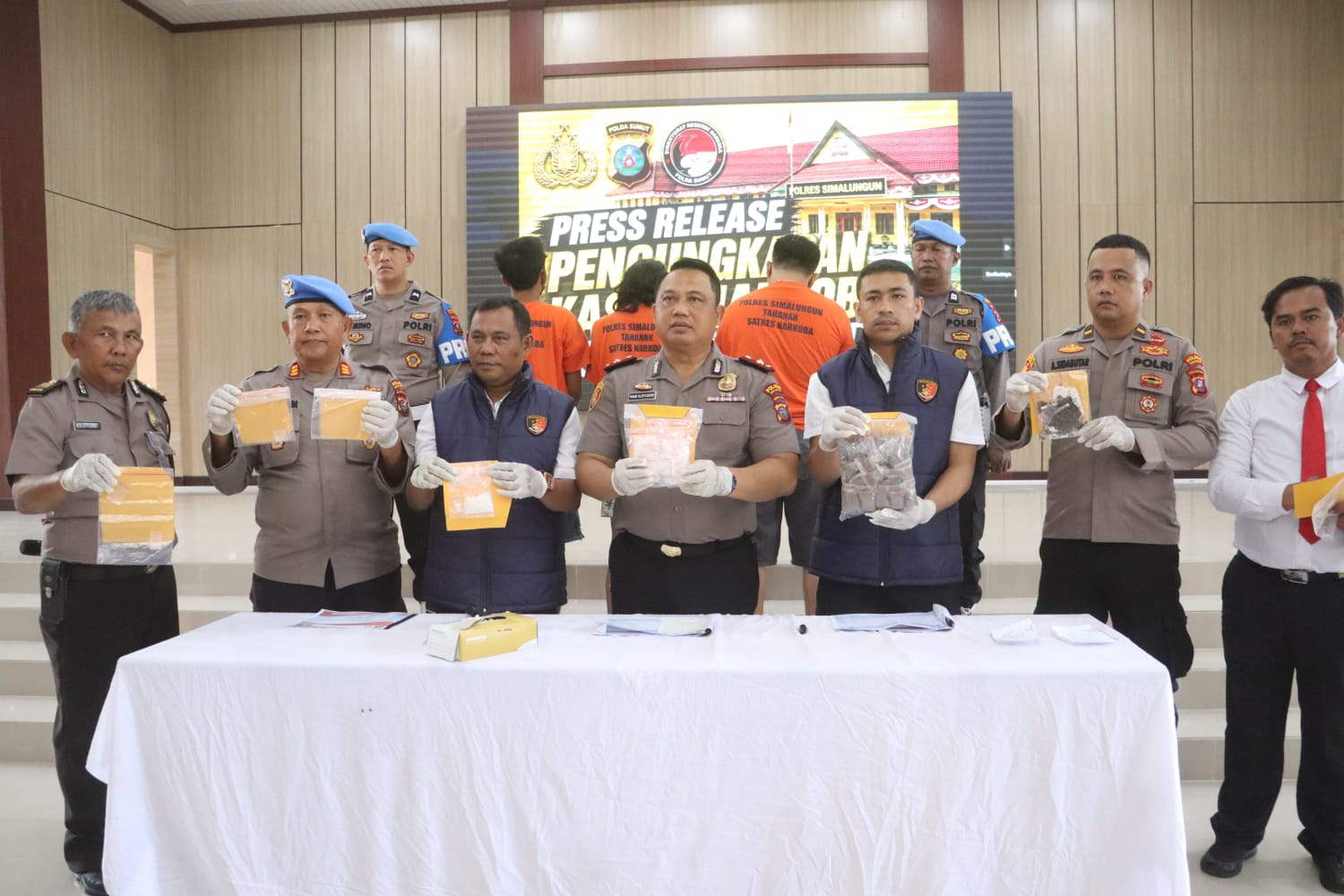 Polres Simalungun Gelar Press Release Narkoba Sepekan, Ungkap 11 Kasus dan Bongkar Jaringan Bandar Lintas Kabupaten Berjaringan Aceh