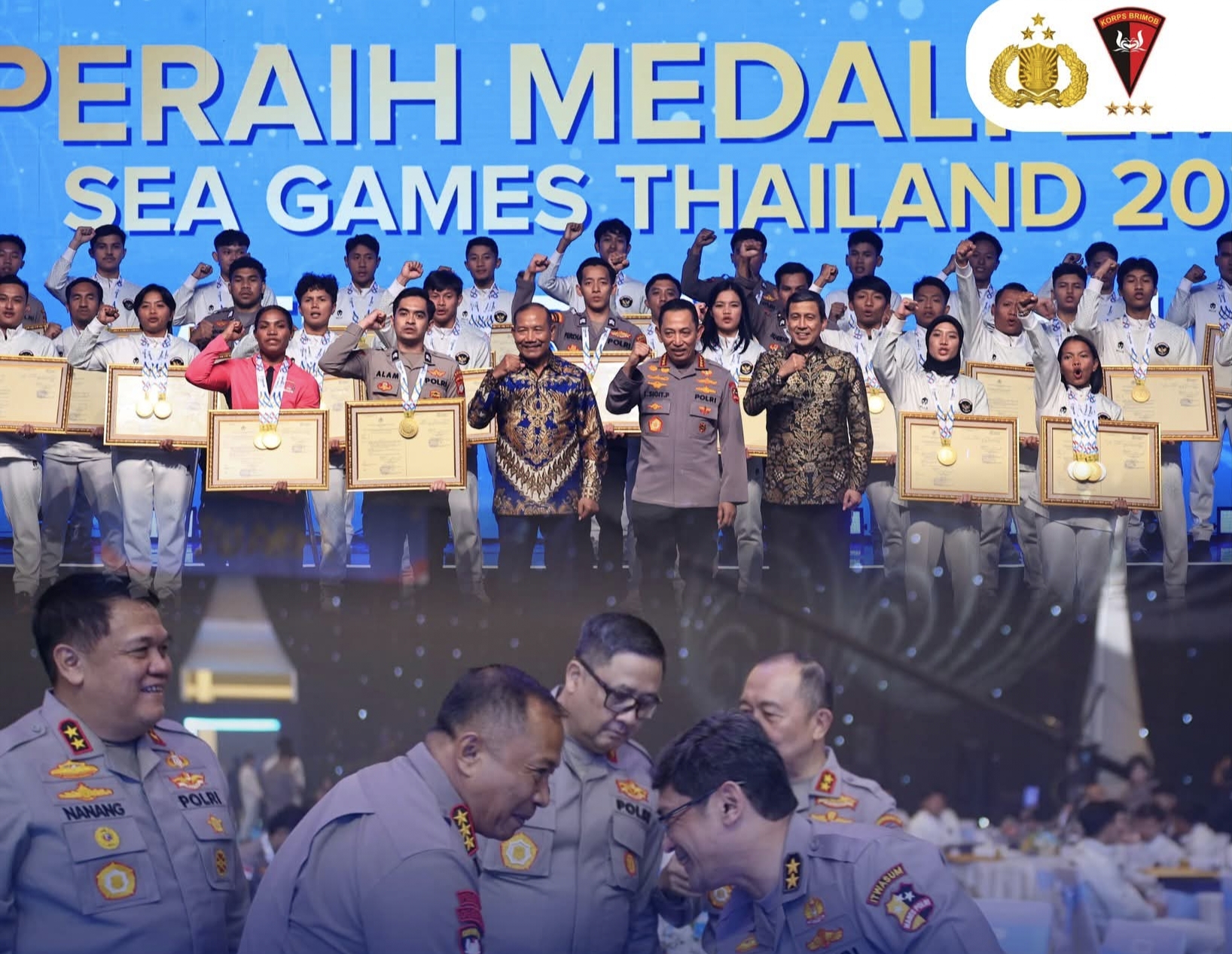 Dankorbrimob Polri Hadiri Malam Apresiasi Sang Juara, Kapolri Beri Penghargaan Atlet SEA Games 2025
