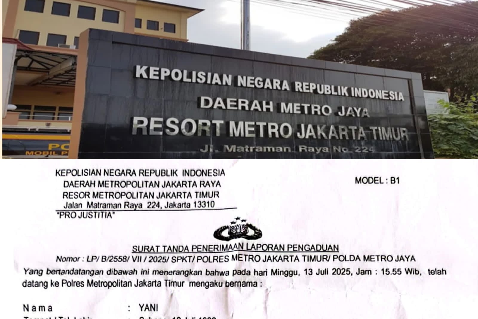 Ada Apa di Polres Jaktim? Kasus Penipuan Rp70 Juta Tak Bergerak, Penyidik Sulit Dihubungi